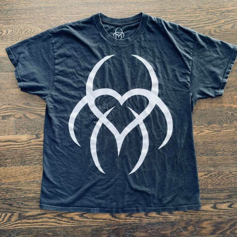 HAZHEART Men's Black and Grey T-shirt